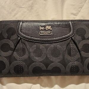 Coach Black Signature Wallet